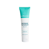 Best organic whitening toothpaste in a Wellnesse tube featuring fluoride-free fresh mint formula, isolated on a transparent background.