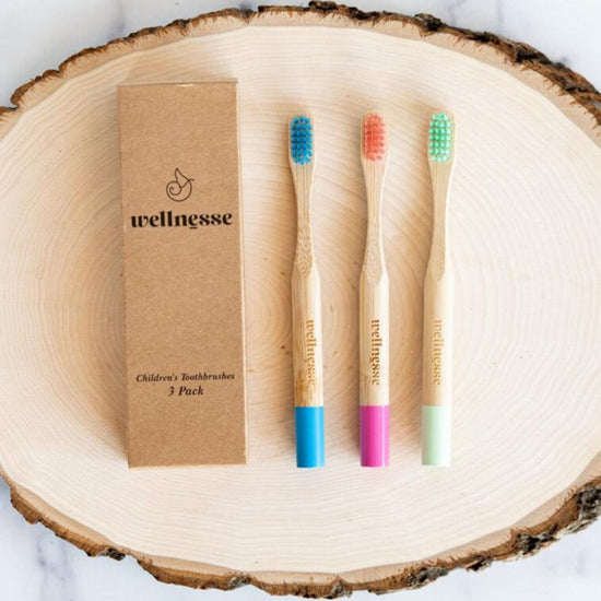 Children's Biodegradable Toothbrushes - 3 Pack - Wellnesse