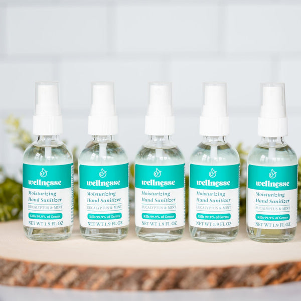 Moisturizing Hand Sanitizer, 5 Pack - Wellnesse
