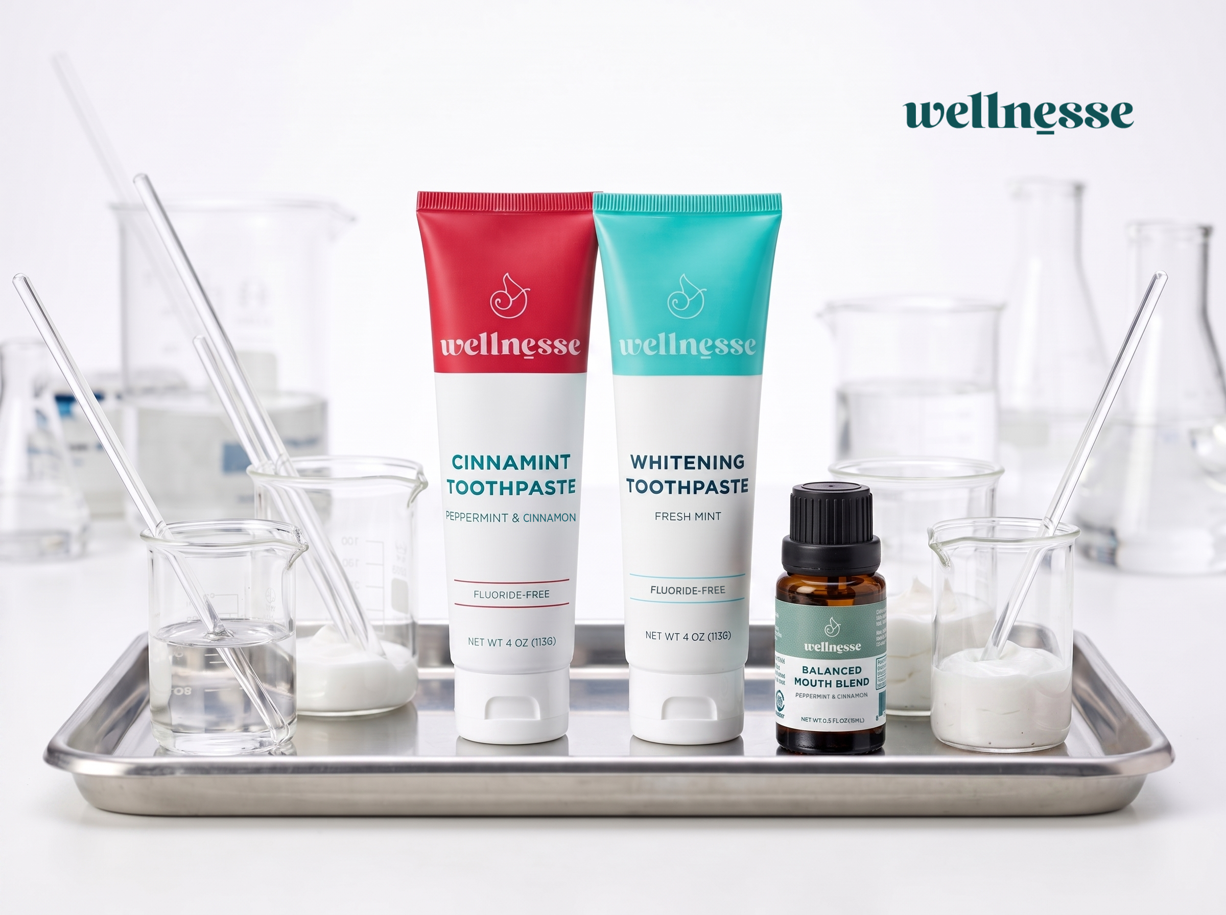 Wellnesse Oral Care Styled Among Science Instruments