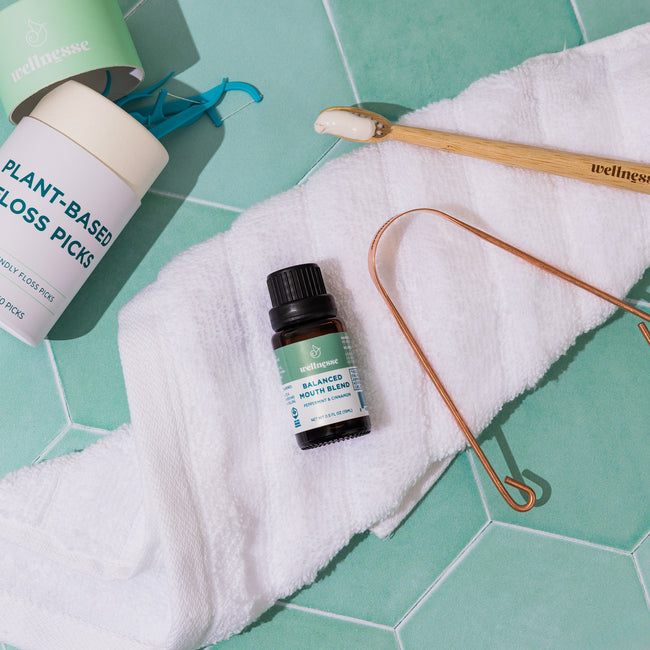 Ingredients and usage details for Wellnesse non toxic mouthwash with essential oils