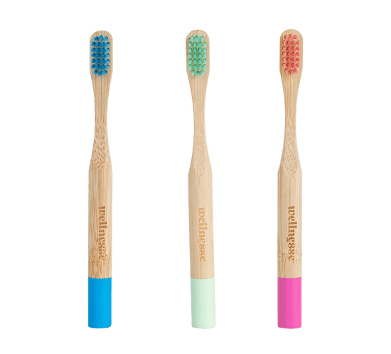 Children's Bamboo Toothbrushes - 3 Pack | Wellnesse